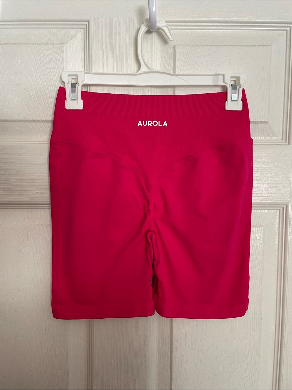 Aurola Women's size Small Hot Pink High-Waist Bike Shorts